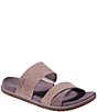 Color:Tawny Rose/Smoky Mauve - Image 1 - Go Anywhere Cross Strap Nubuck Leather Sandals