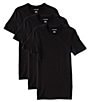 Color:Black - Image 1 - Crew Neck Slim Fit Essential T-Shirts 3-Pack
