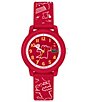 Color:Red - Image 1 - Kid's 12.12 Analog Red Silicone Strap Watch