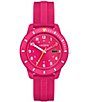 Color:Pink - Image 1 - Kids Mini Tennis Raspberry Silicone Strap Watch