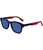Color:Blue Navy - Image 1 - Men's L986S 52mm Rectangle Sunglasses