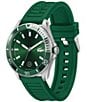 Color:Green - Image 2 - Men's Tiebreaker Quartz Analog Green Silicone Strap Watch