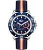 Color:Navy - Image 1 - Men's Toranga Dual Time Navy Nylon Strap Watch