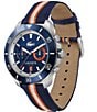 Color:Navy - Image 2 - Men's Toranga Dual Time Navy Nylon Strap Watch