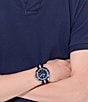 Color:Navy - Image 4 - Men's Toranga Dual Time Navy Nylon Strap Watch