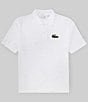 Color:White - Image 1 - Pique Short Sleeve Polo Shirt