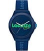 Color:Blue - Image 1 - Women's Neocroc Analog Blue Logo Silicone Strap Watch