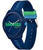 Color:Blue - Image 2 - Women's Neocroc Analog Blue Logo Silicone Strap Watch