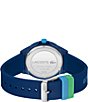 Color:Blue - Image 3 - Women's Neocroc Analog Blue Logo Silicone Strap Watch