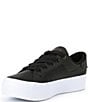 Color:Black/White - Image 4 - Women's Ziane Embroidered Crocodile Platform Leather Sneakers