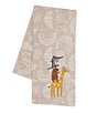Color:Taupe/Multi - Image 1 - Baby Noah Ark Collection Bear/Giraffe/Alligator Appliqued Fleece Soft Baby Blanket