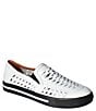 Color:White - Image 1 - Karsha Woven Leather Slip-On Sneakers