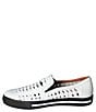 Color:White - Image 4 - Karsha Woven Leather Slip-On Sneakers