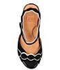 Color:Black/White - Image 6 - Lavantia Suede Ankle Strap Dress Sandals