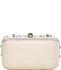 Color:Silver - Image 2 - Encrusted Crystal Minaudiere Clutch
