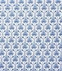 Color:Porcelain Blue - Image 5 - 300-Thread Count Rosemarie Geometric Blue Cotton Sateen Sheet Set