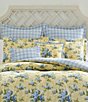 Color:Soft Yellow - Image 2 - Cassidy Floral Comforter and Pillow Set