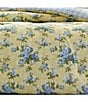Color:Soft Yellow - Image 4 - Cassidy Floral Comforter and Pillow Set