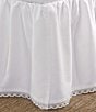 Color:White - Image 2 - Crochet Trim White Ruffled Bed Skirt