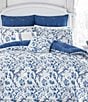 Color:China Blue - Image 1 - Elise Floral 6-Piece Comforter Set