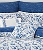 Color:China Blue - Image 3 - Elise Floral 6-Piece Comforter Set
