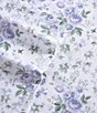 Color:Lilac - Image 4 - Lilian Floral Cotton Sateen 4-Piece Sheet Set