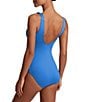 Color:LRL Azure - Image 3 - Beach Club Solids Underwire Ruffle Surplice V-Neck One Piece Swimsuit
