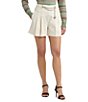 Color:Winter Cream - Image 1 - Chain Trim Pleated High Rise Pocketed Short