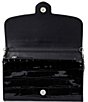 Color:Black - Image 4 - Croco Embossed Leather Medium Adair Crossbody Bag