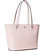 Color:Pink Opal - Image 4 - Silver Hardware Crosshatch Leather Medium Karly Tote Bag