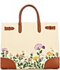 Color:Riviera Floral/Sand/LRN Tan - Image 1 - Embroidered Canvas Large Devyn Tote Bag