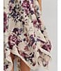 Color:White Multi - Image 5 - Floral Linen Sleeveless V-Neck Fit and Flare Midi Dress