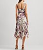 Color:White Multi - Image 6 - Floral Linen Sleeveless V-Neck Fit and Flare Midi Dress