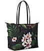 Color:Lankester Garden/Black - Image 2 - Floral Nylon Medium Keaton Tote Bag