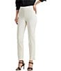 Color:Winter Cream - Image 1 - Jearchay Vented Seam Straight High Rise Ankle Length Pant