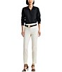 Color:Winter Cream - Image 3 - Jearchay Vented Seam Straight High Rise Ankle Length Pant