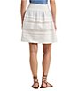 Color:White - Image 2 - Lace-Trim Cotton Broadcloth A-Line Pull-On Mini Skirt