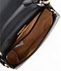 Color:Black - Image 3 - Leather Medium Tanner Crossbody Bag