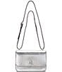 Color:Silver - Image 1 - Metallic Lizard-Embossed Medium Sophee Shoulder Bag