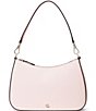 Color:Pink Opal - Image 1 - Silver Hardware Danni 26 Crosshatch Leather Medium Shoulder Bag