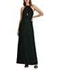 Color:Dark Green - Image 1 - Velvet Beaded Halter Gown