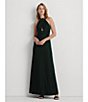 Color:Dark Green - Image 4 - Velvet Beaded Halter Gown