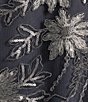 Color:Slate - Image 5 - Pebble Georgette Embroidered Scoop Neck 3/4 Sleeve 3-Piece Pantset