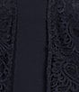 Color:Navy - Image 5 - Plus Size 3/4 Sleeve Lace A-Line 2-Piece Jacket Dress