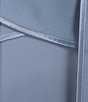 Color:French Blue - Image 5 - Plus Size Pebble Georgette Satin Trim Beaded Scoop Neck 3/4 Sleeve 3-Piece Pant Set