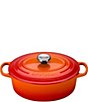 Color:Flame - Image 1 - 5-Quart Signature Oval Dutch Oven with Stainless Steel Knob
