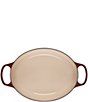 Color:Rhone - Image 4 - Signature 6.75-Quart Oval Enameled Cast Iron Dutch Oven with Gold Stainless Steel Knob - Rhone