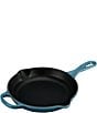Color:Deep Teal - Image 1 - Signature 9#double; Enameled Cast Iron Skillet
