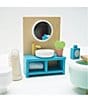 Color:Multi - Image 3 - Daisylane Bathroom Furniture Set for Dollhouse
