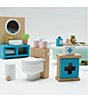 Color:Multi - Image 5 - Daisylane Bathroom Furniture Set for Dollhouse